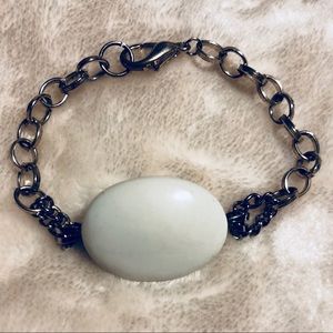 One of a kind white marble stone style bracelet
